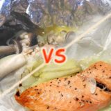 対決！サケのホイル焼き対クッキングシート蒸し